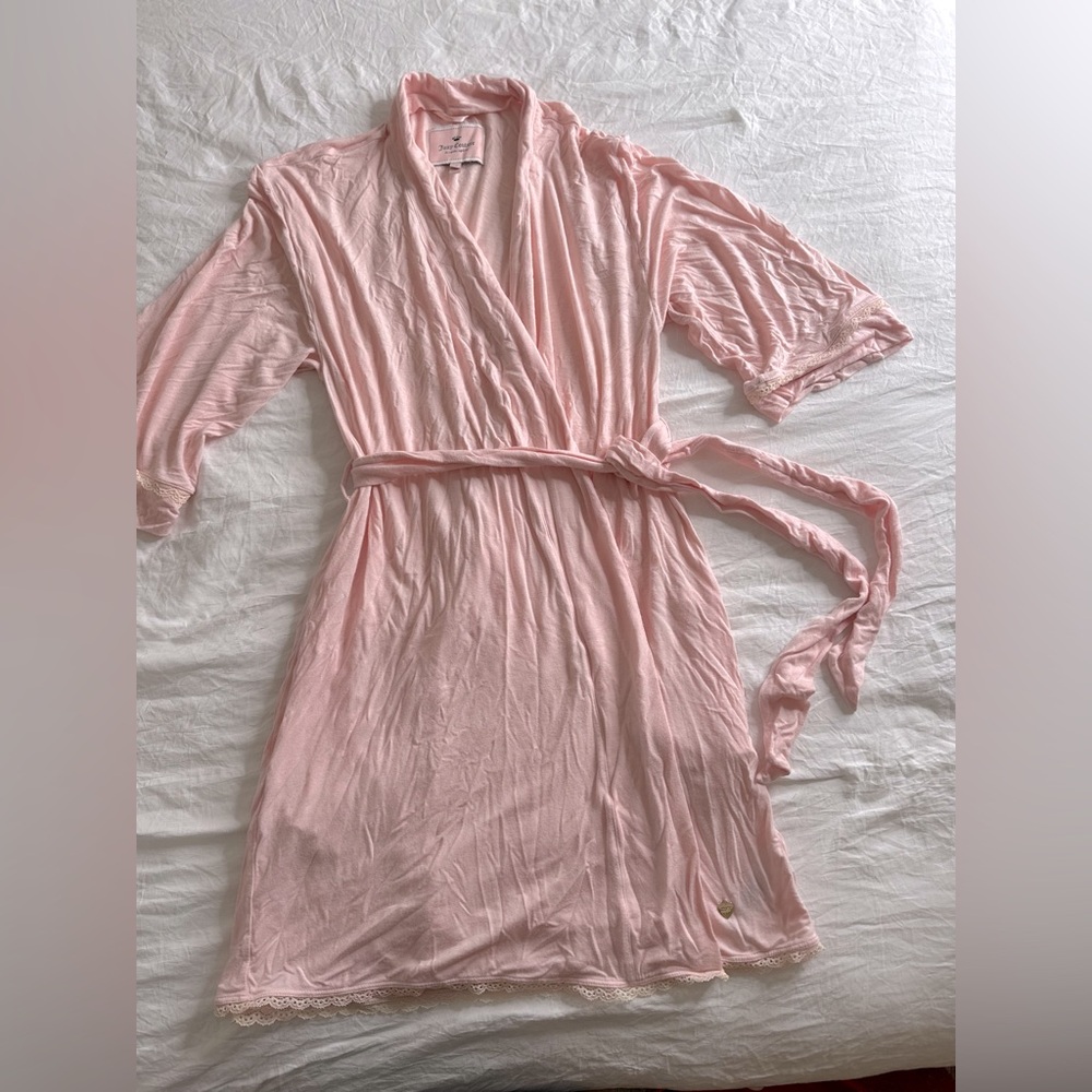 Y2K juicy couture pink robe size XS